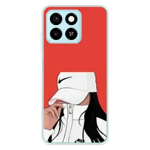 Силиконовый Чехол на ZTE Blade A55 с картинкой Стильных Девушек (Девушка Nike)