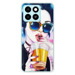 Чехол с картинкой Модные Девчонки ZTE Blade A55 (Девушка с коктейлем)
