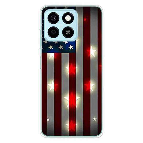 Чехол с рисунком «Флаг США 2» для ZTE Blade A55 Чехол с рисунком «Флаг США 2» для ZTE Blade A55
