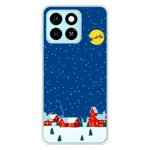 Силіконовий бампер на різдво для ZTE Blade A55 (Місто в снігу)