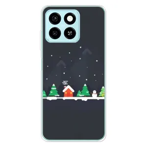 Силіконовий бампер на різдво для ZTE Blade A55 (Місто зимове)