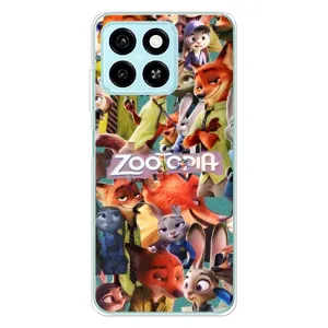 Силиконовый чехол с принтом Зоотрополіс для ZTE Blade A55 (Коллаж героев)