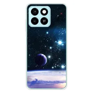 Чехол (ТПУ) с планетами на ZTE Blade A55 (Космический вид)