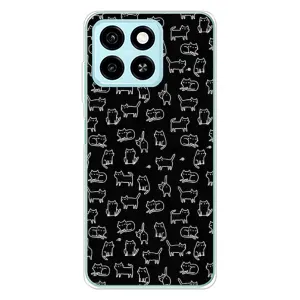 Чохол на тематику: Коти для ZTE Blade A55 (Котики на чорному)