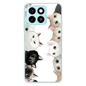 Силіконовий чохол з котиком для ZTE Blade A55 (Коти)