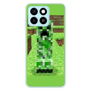 Чехлы для ZTE Blade A55 (Персонажи Майн Крафт) (Крипер 2)
