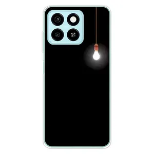 Чехол с картинками на черном фоне для ZTE Blade A55 (Лампочка)