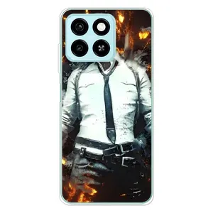 Силиконовый чехол с картинкой "Герой Pubg" на ZTE Blade A55 (Man Пубг)