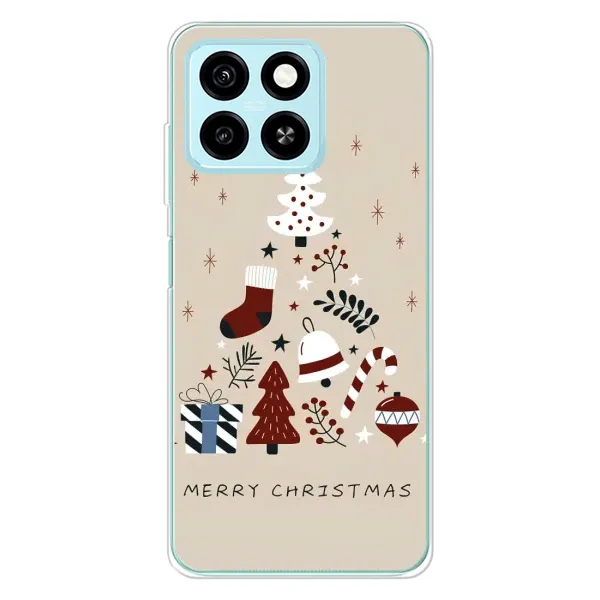 Чехол с рисунком «Merry Christmas» для ZTE Blade A55