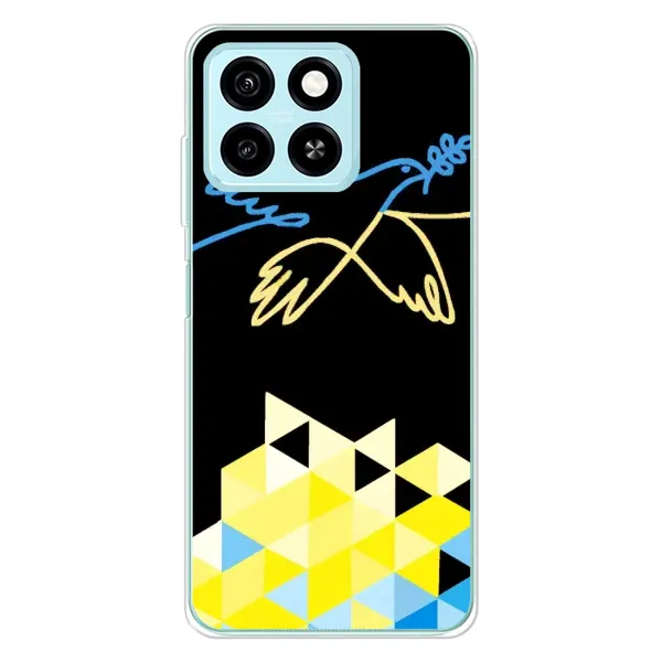 Чехол с рисунком «Мир для Украины» для ZTE Blade A55 Чехол с рисунком «Мир для Украины» для ZTE Blade A55