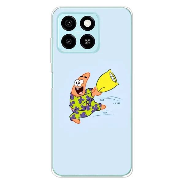 Чехол с рисунком «Патрик с подушкой» для ZTE Blade A55
