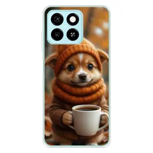 Друкований чохол 'Звірята з кавою' для ZTE Blade A55 (Песик з кавою)