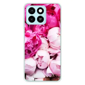 Силиконовый бампер с принтом (цветочки) на ЗТЕ Блейд А55 (Пионы)
