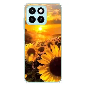 Чехол с Цветами для ZTE Blade A55 (поле подсолнухов)