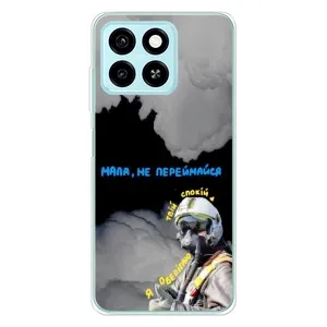 Чехол с Украинской символикой на ЗТЕ Блейд А55 (Призрак Киева)