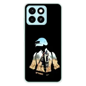 Силиконовый чехол с картинкой "Герой Pubg" на ZTE Blade A55 (Пубг мен)