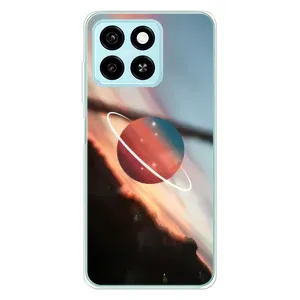 Чехол (ТПУ) с планетами на ZTE Blade A55 (Сатурн)