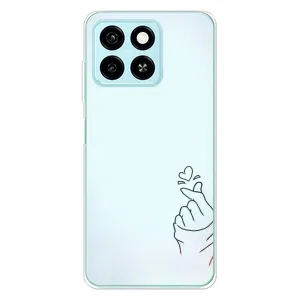 Чехлы (Знак сердечка) на ZTE Blade A55 (Сердце на голубом)