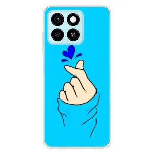 Чехлы (Знак сердечка) на ZTE Blade A55 (Сердце на синем)