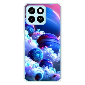 Чехлы КОСМОС для ZTE Blade A55 (Синие планеты)