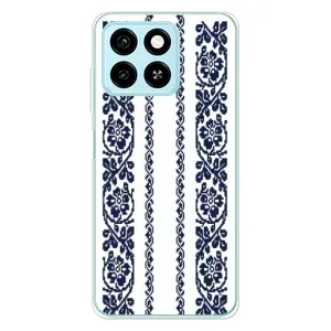 Силиконовый Чехол на ZTE Blade A55 с картинкой Вышиванки (Синяя вышиванка)
