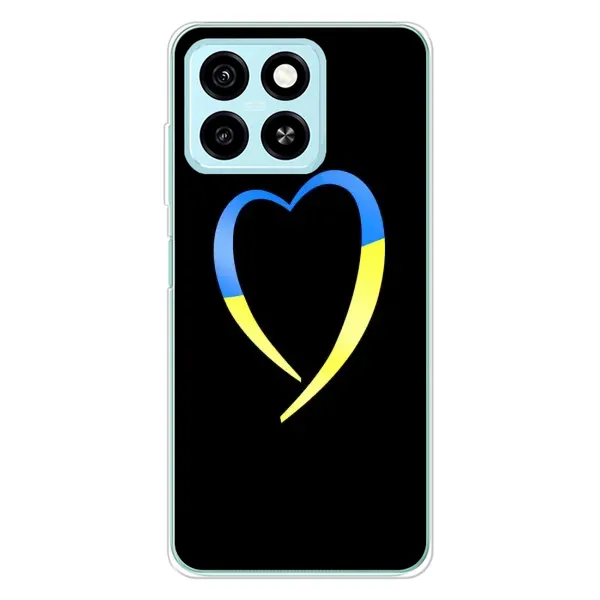 Чехол с рисунком «Украинское сердце» для ZTE Blade A55 Чехол с рисунком «Украинское сердце» для ZTE Blade A55