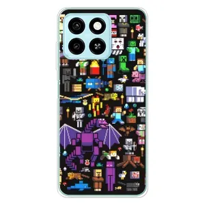 Чехол майнкрафт для ZTE Blade A55 (Все персонажи)