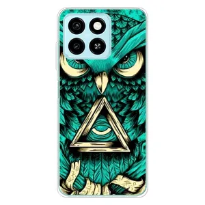 Чохли з принтом СОВИ для ZTE Blade A55 (Зелена сова)
