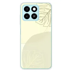 Чехол цветочный дизайн для ZTE Blade A55 (Зелёный фон)