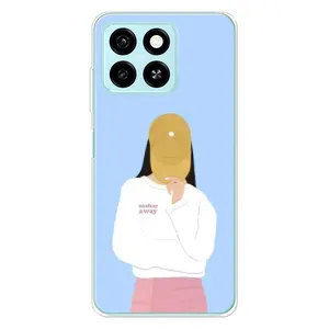 Силиконовый Чехол на ZTE Blade A55 с картинкой Стильных Девушек (Желтая кепка)