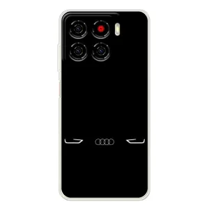 Силиконовый бампер с картинкой машины на ZTE Blade A56 (Силует Audi)
