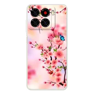 Чехол с принтом САКУРЫ на ZTE Blade A56 (Бабочки на сакуре)