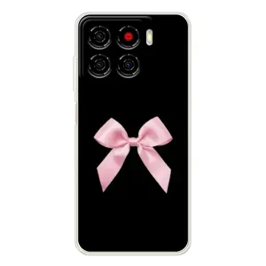 Чехол банты для ZTE Blade A56 (Бант на черном)