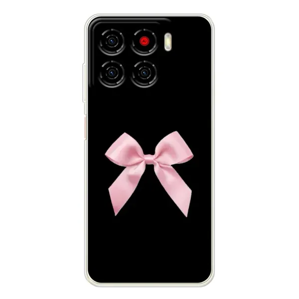 Чехол с рисунком «Бант на черном» для ZTE Blade A56