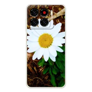 Чехол с ромашками на ZTE Blade A56 (Белая ромашка)