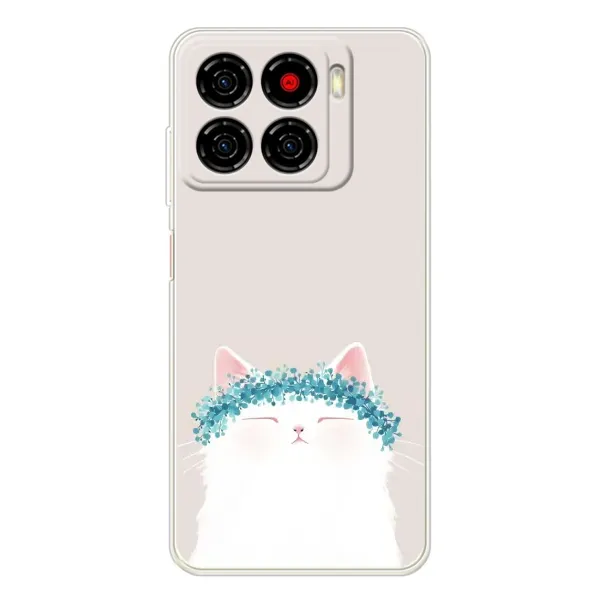 Чехол с рисунком «Белый котик» для ZTE Blade A56 Чехол с рисунком «Белый котик» для ZTE Blade A56