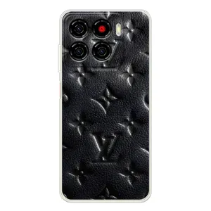 Текстурный Чехол Louis Vuitton для Блейд А56 (Черный ЛВ)