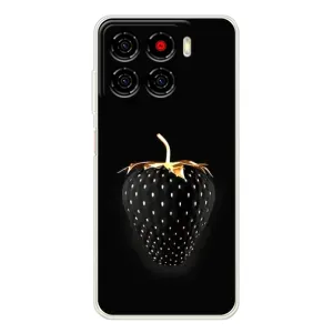 Чехол с изображением вкусной еды для ZTE Blade A56 (Чёрная клубника)