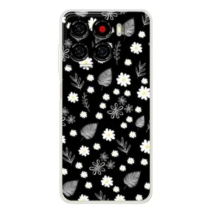 Чехлы с тематикой "ЦВЕТЫ" на ZTE Blade A56 (цветение на чорном)