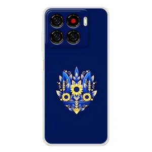 Чохол Укр Символіка для ZTE Blade A56 (Квітучий Герб)