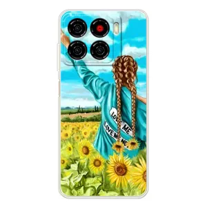 Чехол Стильные девушки на ZTE Blade A56 (Девушка на поле)