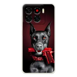 Чехол ДОБЕРМАН для ZTE Blade A56 (Доберман злой)