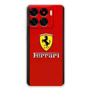 Силиконовый бампер с картинкой машины на ZTE Blade A56 (Ferrari Logo)