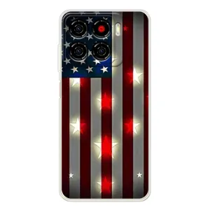 Чехол Флаг USA для ZTE Blade A56 (Флаг США 2)
