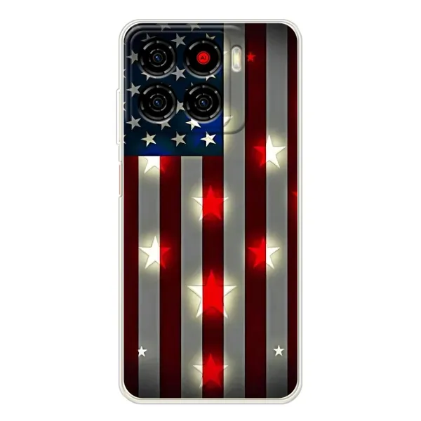 Чехол с рисунком «Флаг США 2» для ZTE Blade A56 Чехол с рисунком «Флаг США 2» для ZTE Blade A56