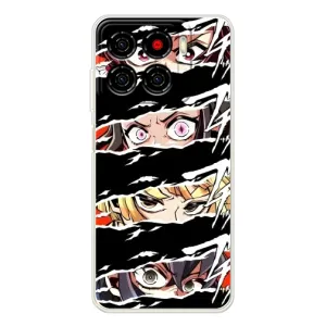 Силиконовые чехлы с глазами Anime для Блейд А56 (Глаза на чорном)