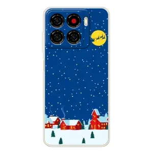 Силіконовий бампер на різдво для ZTE Blade A56 (Місто в снігу)