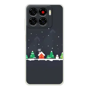Силіконовий бампер на різдво для ZTE Blade A56 (Місто зимове)
