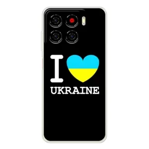 Чехол с Украинской символикой на Блейд А56 (I Love Ukraine)