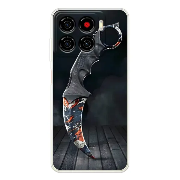 Чехол с рисунком «Кинжал КС ГО» для ZTE Blade A56 Чехол с рисунком «Кинжал КС ГО» для ZTE Blade A56